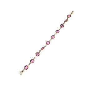Swarovski Gold Tone Pink Crystal Bracelet